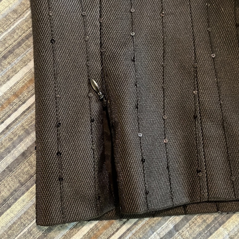 Black Sequined Jacket And Shell Combo - image 5